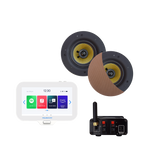 N-JOY CONNECT BADKAMERRADIO,  CONTROLLER (IPX7) + WAND LADER + RUMBA SPEAKERSET (BRUSHED RED GOLD) BLUETOOTH / 30 WATT / 230V/12V
